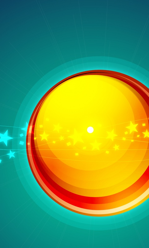 Большой красно-желтый круг обои