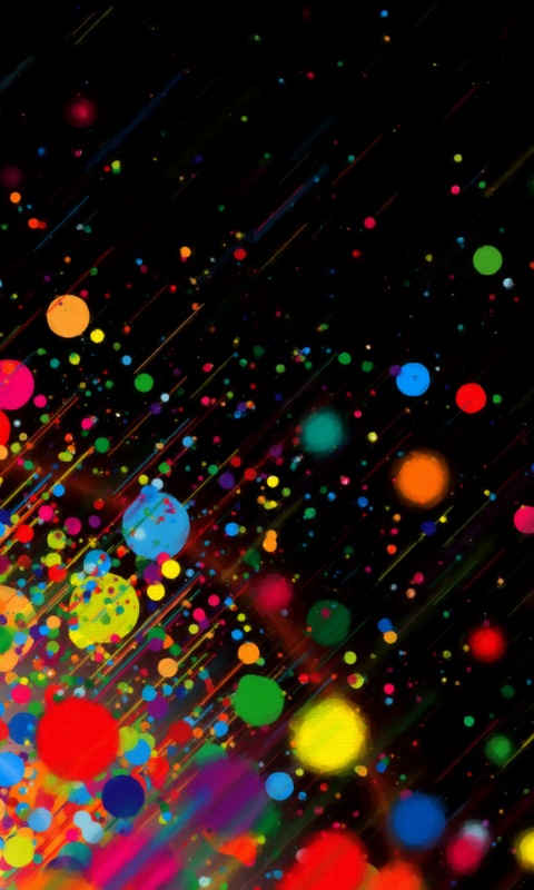 Полёт разноцветных кругов обои