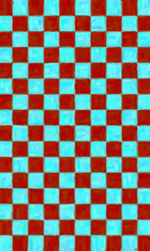 Рисованные красно-голубые клетки обои