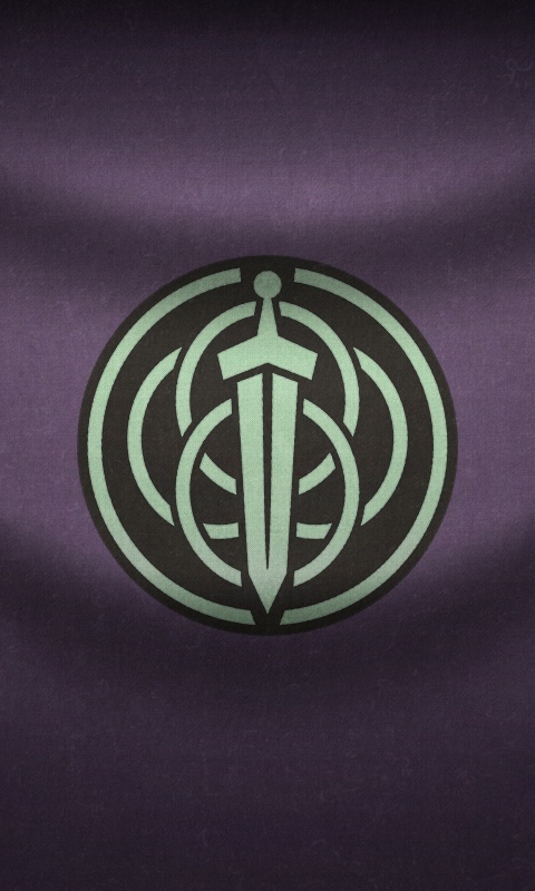 Меч на фоне колец обои