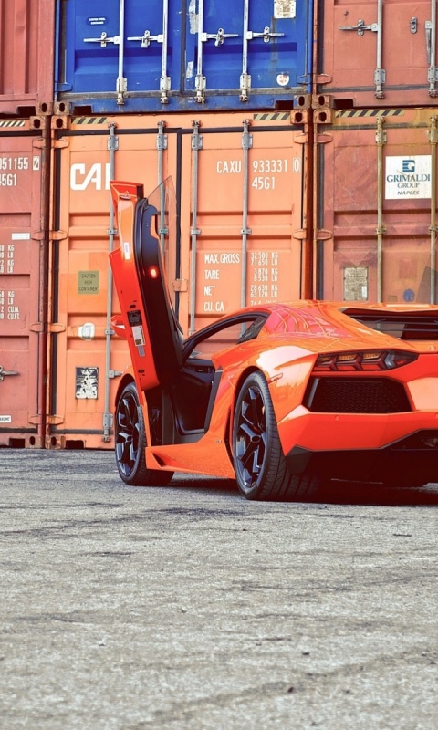 Оранжевый Авентадор обои