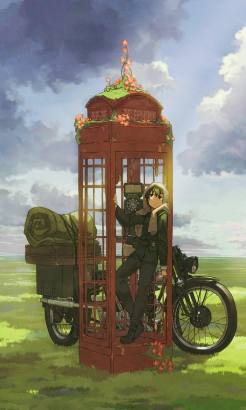 Парень в телефонной будке обои