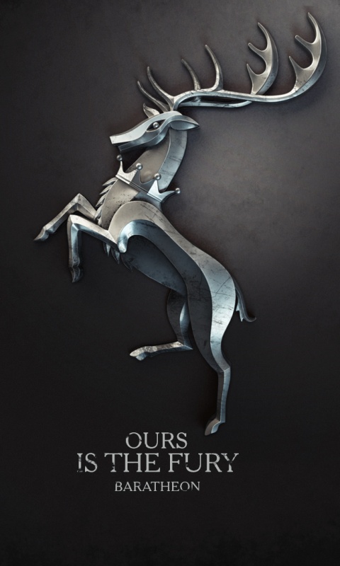 Металлический герб Баратеонов обои