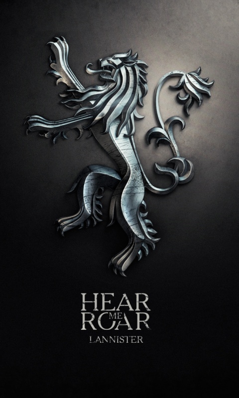 Металлический герб дома Ланнистеров обои