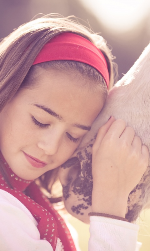 Девочка и лошадь обои