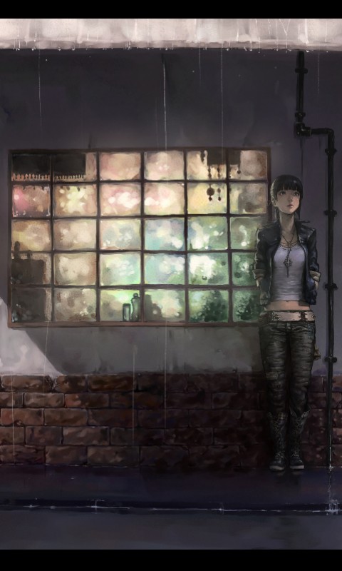 Ожидание под дождем обои