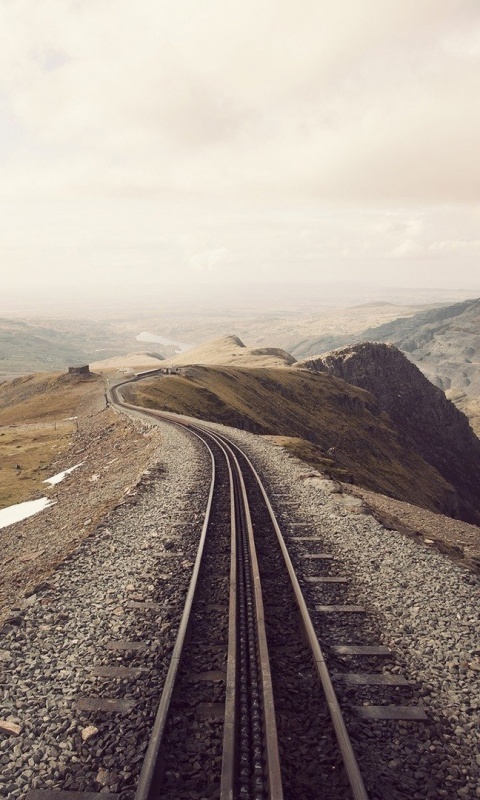 Рельсы уходящие вдаль обои