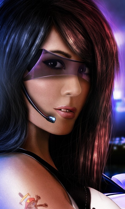 Девушка из будущего с пистолетом обои