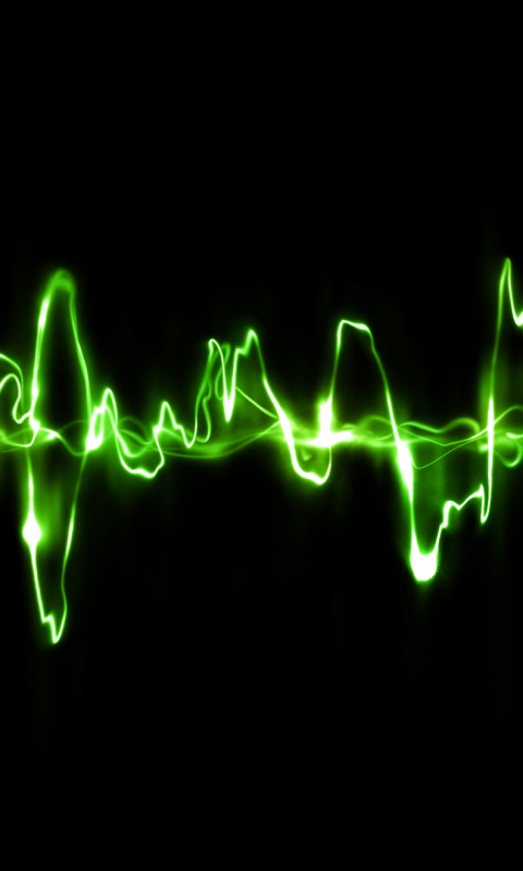 Зеленая пульсирующая волна обои