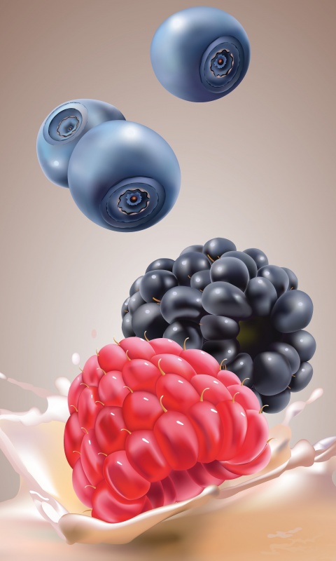 Векторные ягоды обои