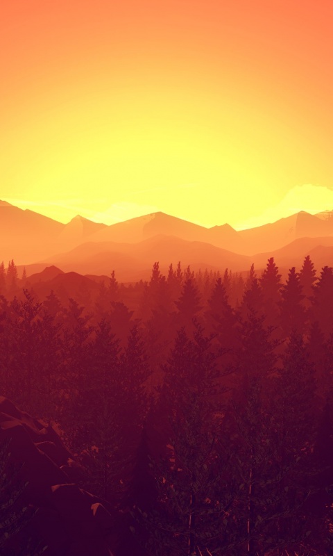 Firewatch закат обои