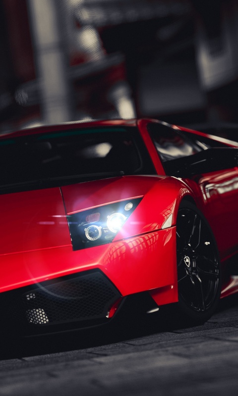 Красная ламборджини мурселаго обои