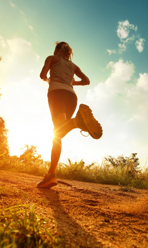 Девушка на пробежке обои