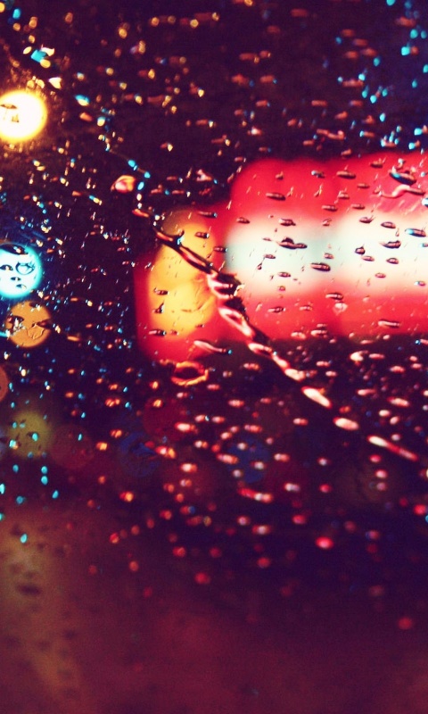Дождь на стекле обои