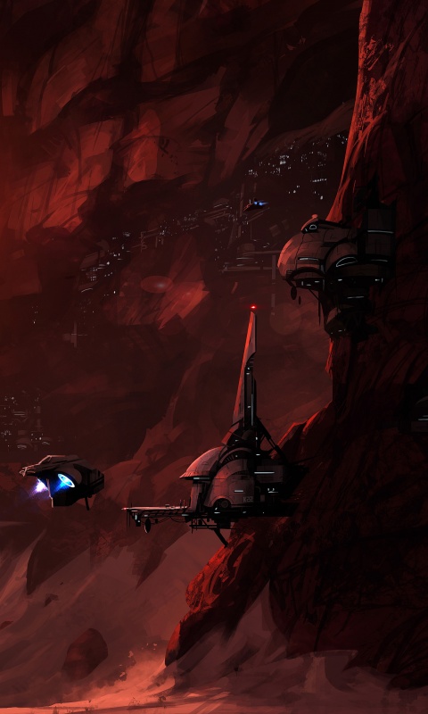 Красные горы обои