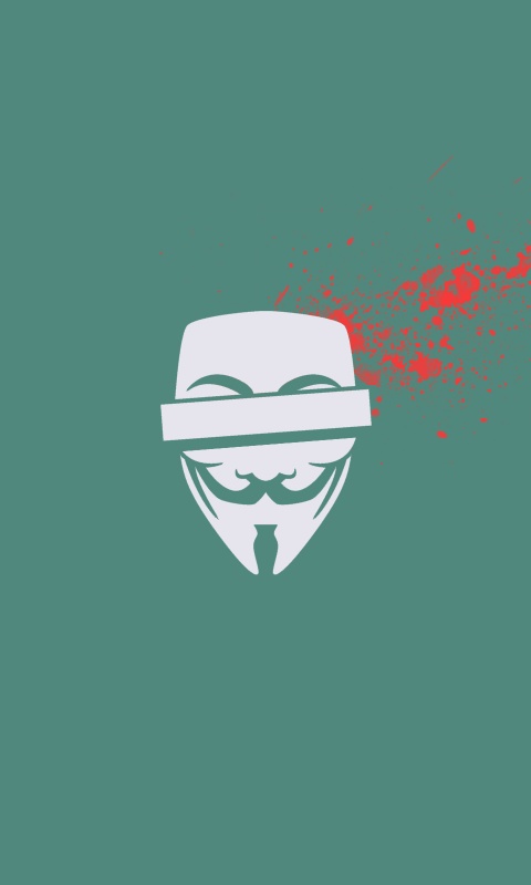 Маска Анонимуса и брызги обои