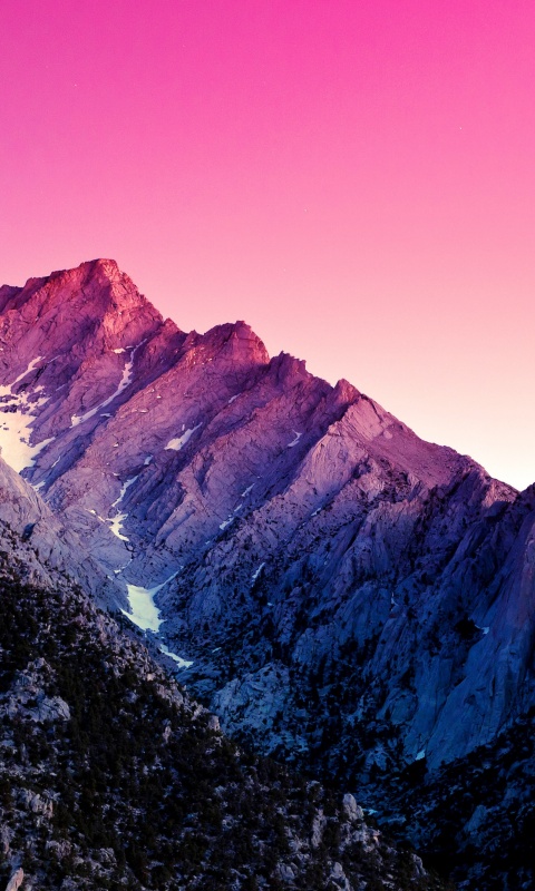 Розовые горы обои