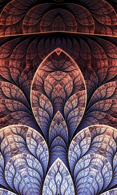 Фрактальные листья обои