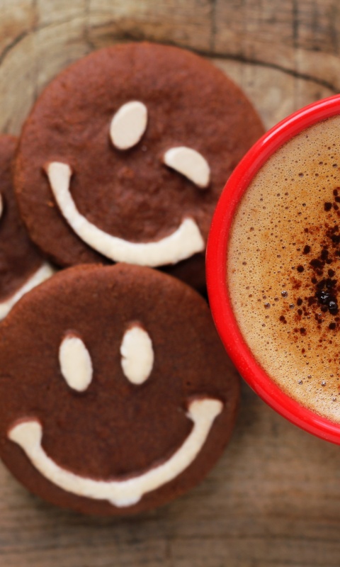 Кофе с печеньками обои