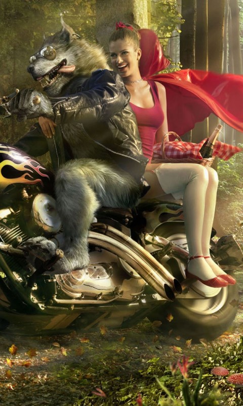 Красная шапочка по новому обои