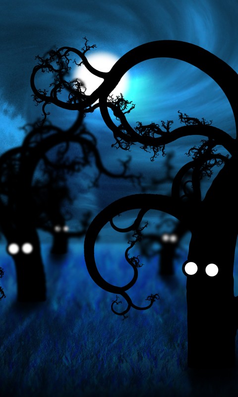 Страшно ночью в лесу обои