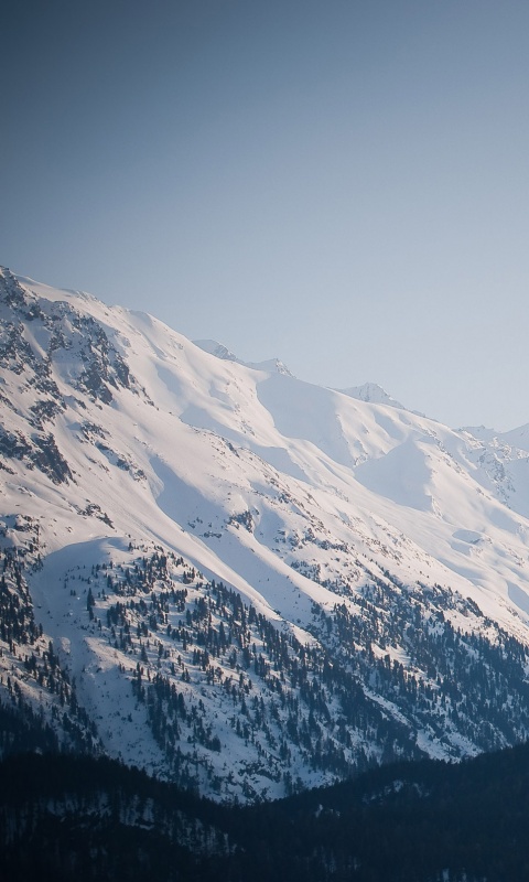 Горные вершины зимой обои