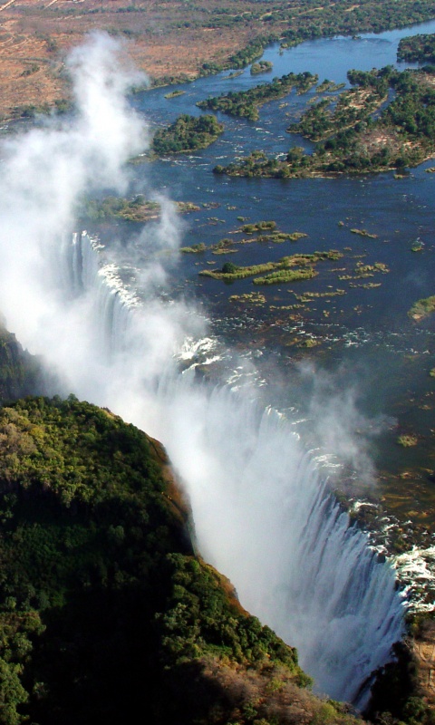 Живописный водопад обои