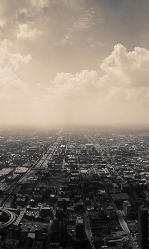 Город: вид сверху обои