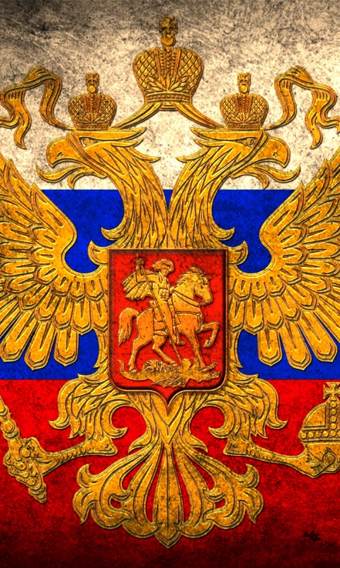 Флаг России в стиле гранж обои