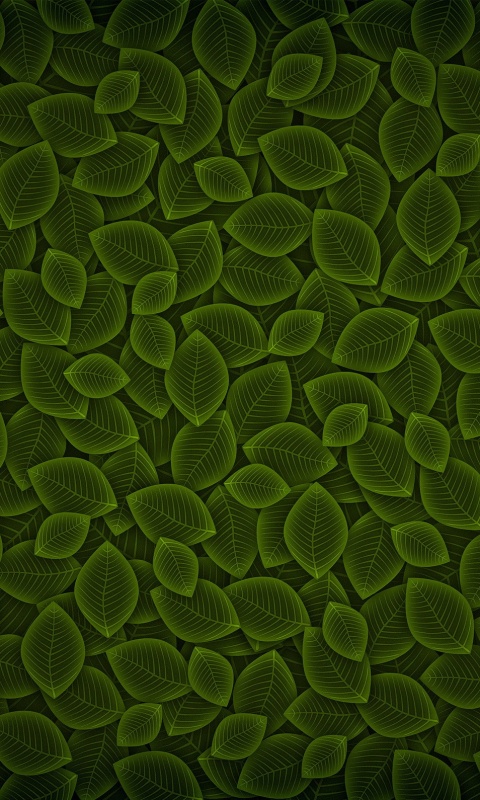 Векторные зеленые листья обои