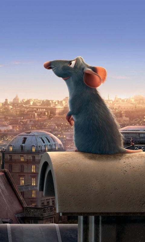 Рататуй на фоне Парижа обои