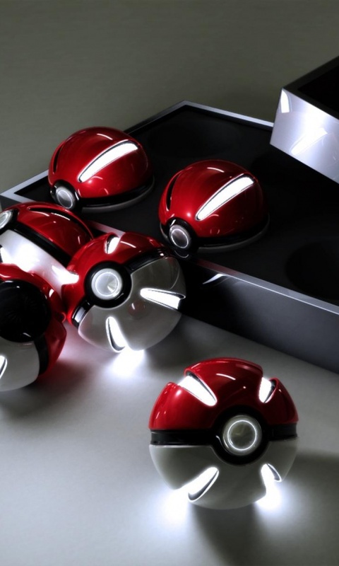 Коробка с покеболами обои