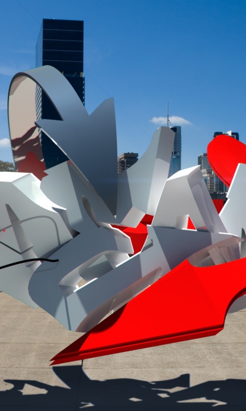 Трехмерное граффити обои