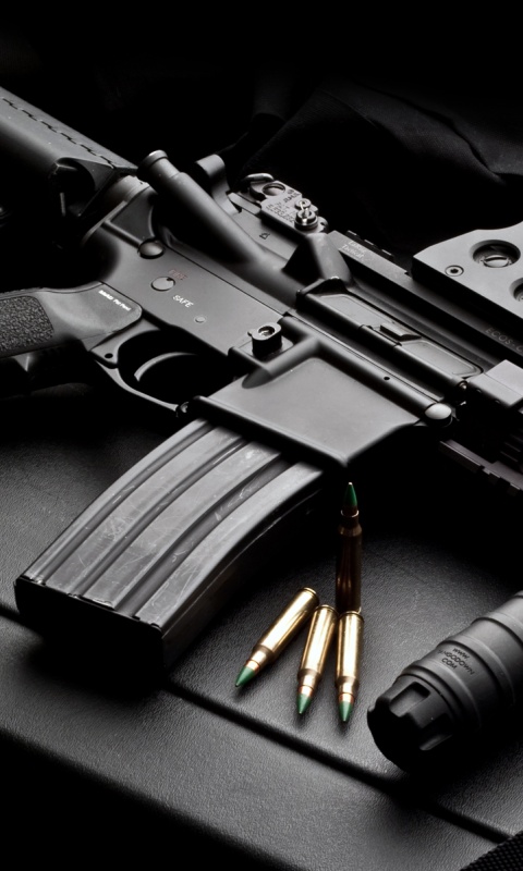 Черный автомат обои