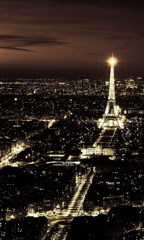 Ночной париж обои