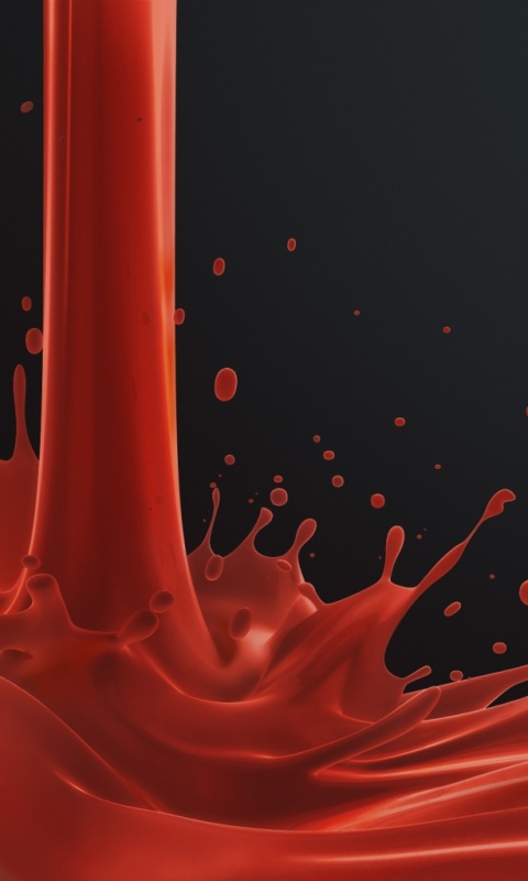 Красный всплеск обои