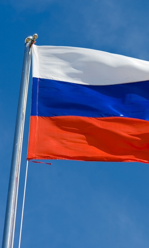 Флаг России на флагштоке обои