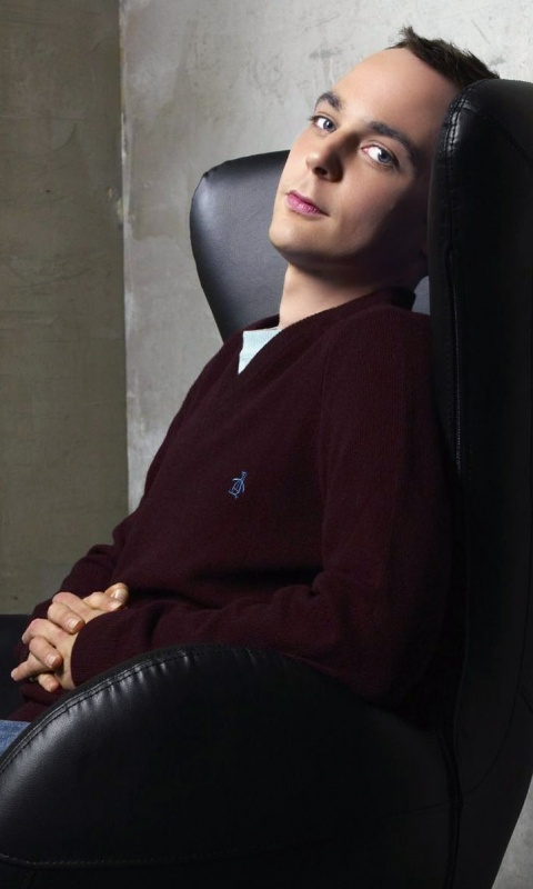 Джим Парсонс в крселе обои