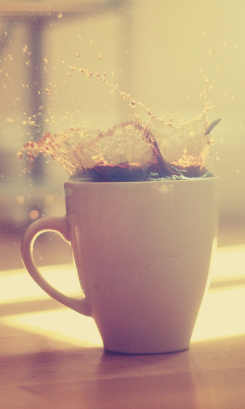 Кофейный всплеск обои