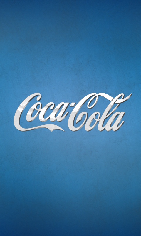 Синий логотип Coca-Cola обои