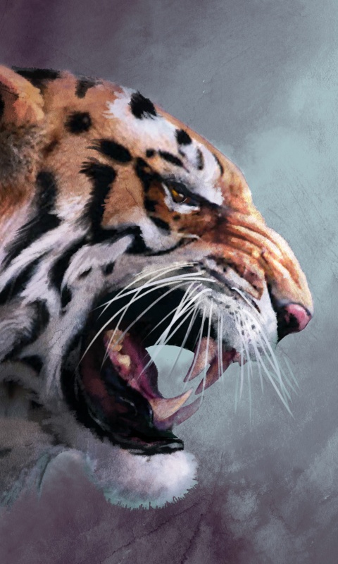 Картина с тигром обои