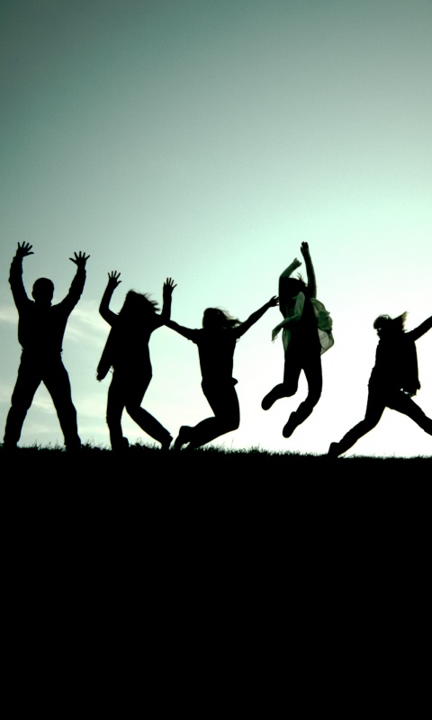 Силуэты людей обои