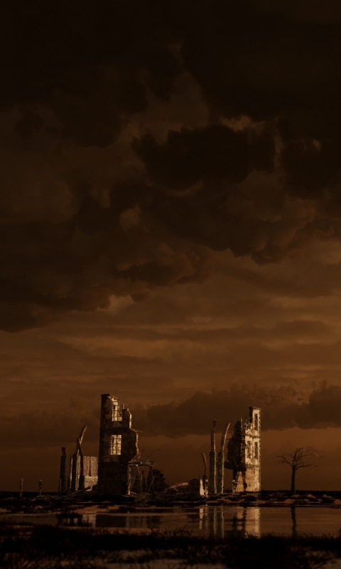 Руины здания обои