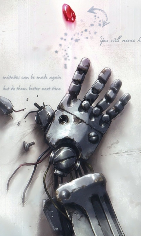 Автопротез из анимэ Стальной Алхимик обои