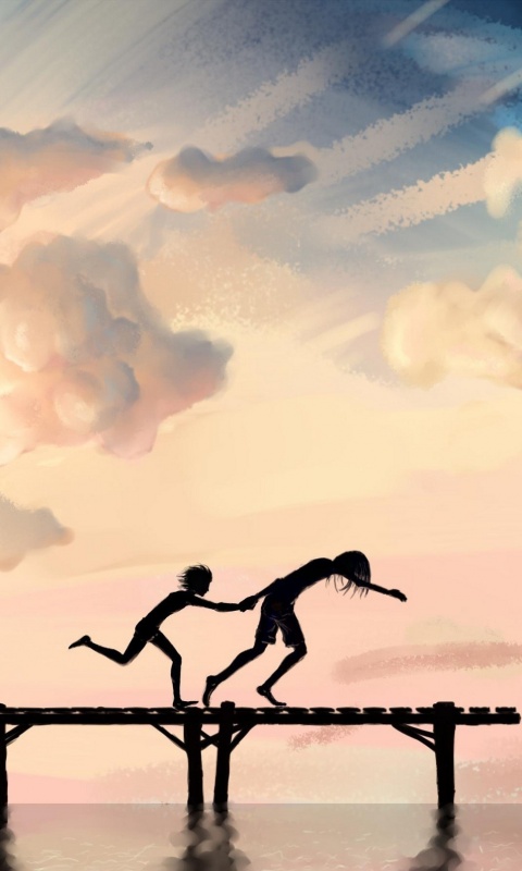 Прыжки с причала обои