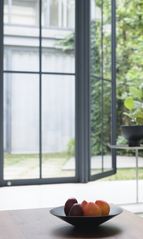 Фрукты в тарелке обои