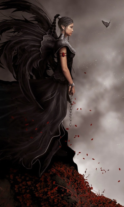 Девушка в тумане обои