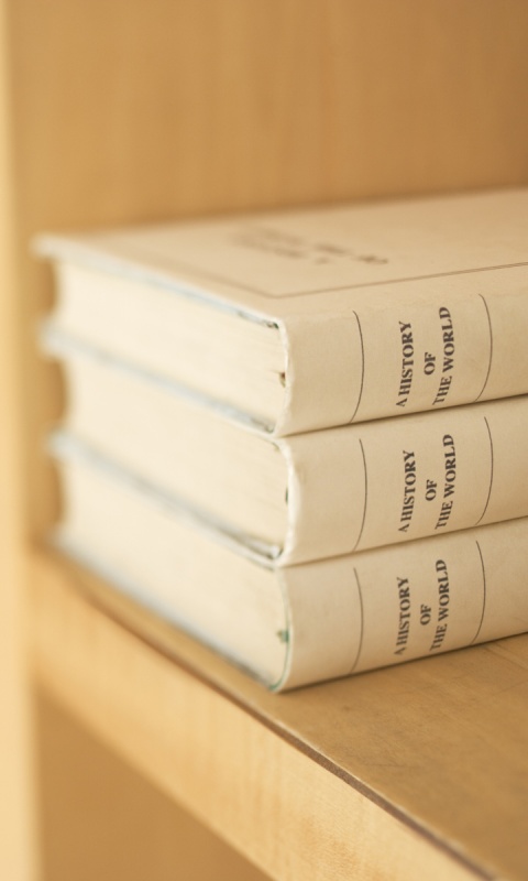 Книги на полке обои