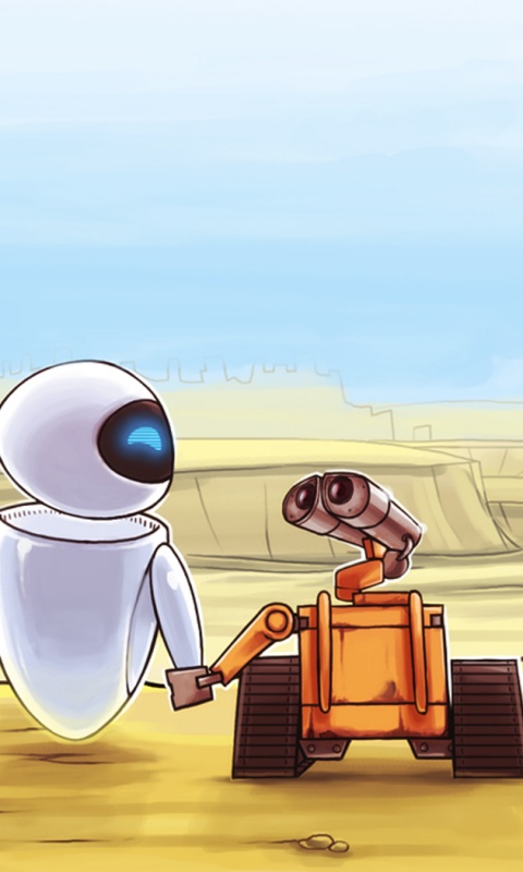 WALL-E и Ева обои