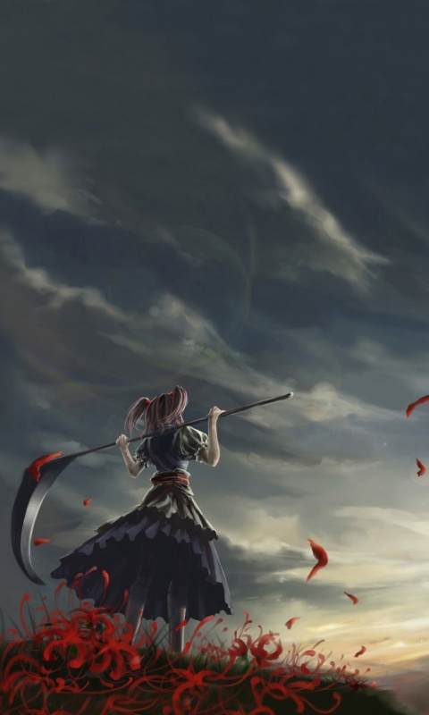 Девушка с косой обои